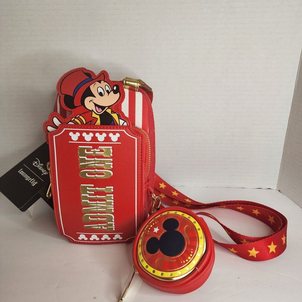 Loungefly Disney Mickey Mouse Circus Ticket Belt Bag with Coin Purse New